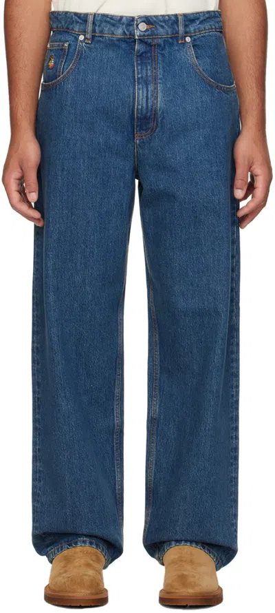 Bally Blue Loose Jeans In Denim 50