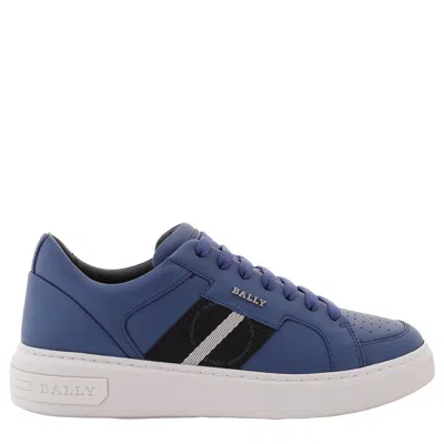 Bally Blue Neon Leather Moony Low-top Sneakers