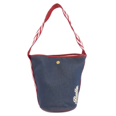 Pre-owned Bally Blue Red Color Denim Shoulder Bag () In Multi