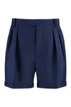 BALLY BLUE WOOL AND MOHAIR BERMUDA-SHORTS FOR MEN