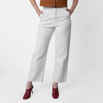 Bally Bone Bleached Denim Jeans, Waist Size 28" In White