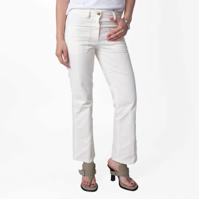 Bally Bone Cotton Tailored Trousers In White