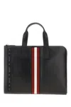 Bally Smooth Leather Document Case With Shoulder Strap