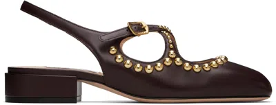 BALLY BROWN BALLYRINA SLINGBACK HEELS