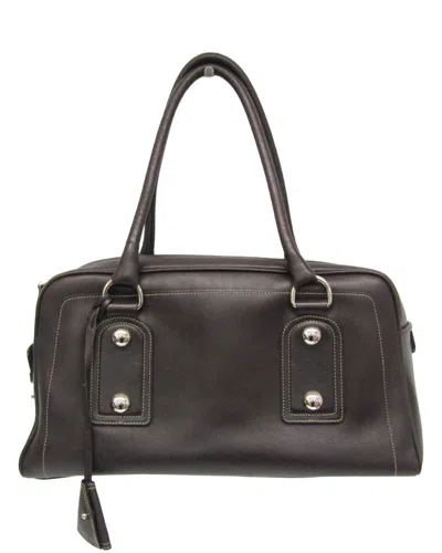 Bally Brown Leather Handbag (authentic Pre-loved)