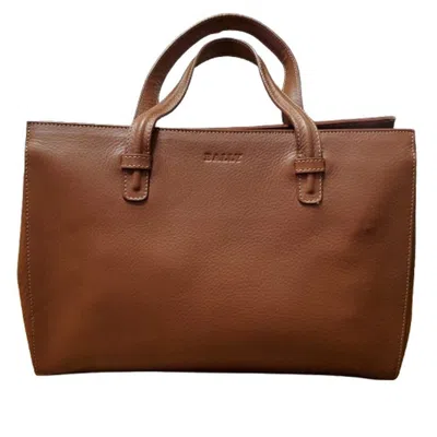 Pre-owned Bally Brown Leather Handbag Shoulder Bag ()