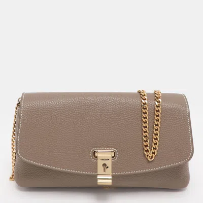 Bally Brown Leather Leena Crossbody Bag