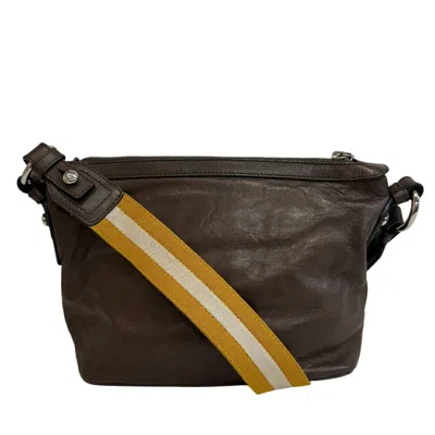 Pre-owned Bally Brown Leather Shoulder Bag ()