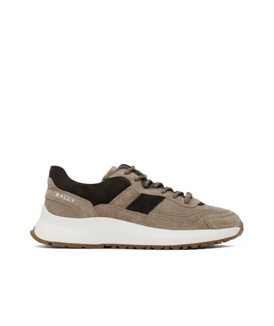 Bally Brown Outline Sneakers In Multicolor