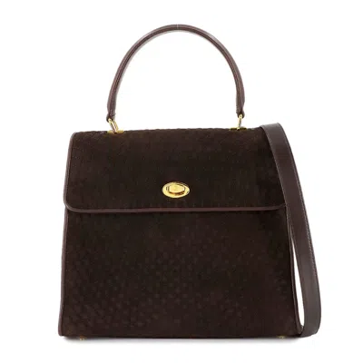 Pre-owned Bally Brown Suede Leather Handbag Shoulder Bag ()