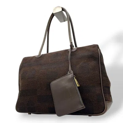 Pre-owned Bally Brown Wool Leather Tote Bag ()