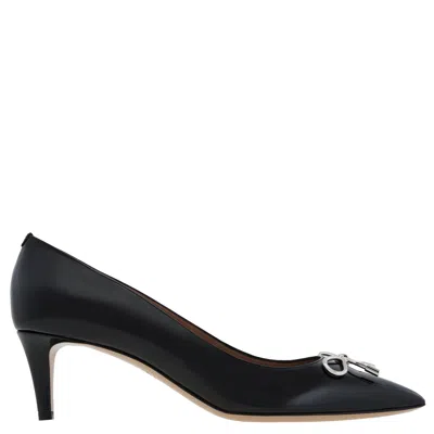 Bally Bruki Bow Embellished Patent Pumps In Black
