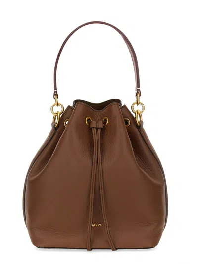 Bally Bucket Code Bag In Brown