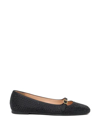 Bally Buckle-detail Ballet Flat In Black