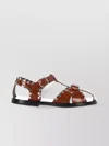 Bally Paisley Brown Calf Leather Sandals In Brown