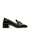 Bally Boucle Leather Collapsible-heel Pumps In Black