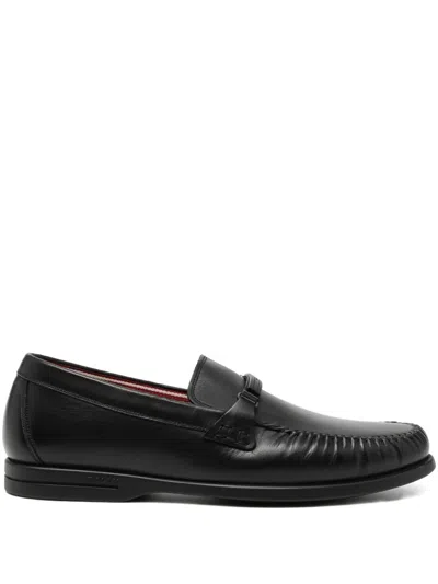 Bally Buckle Detail Loafers In Blue