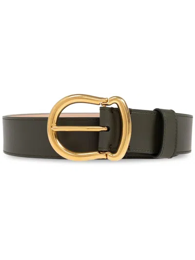 Bally Buckle-fastening Leather Belt In Green