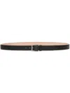 Bally Buckle-fastening Leather Belt In Black