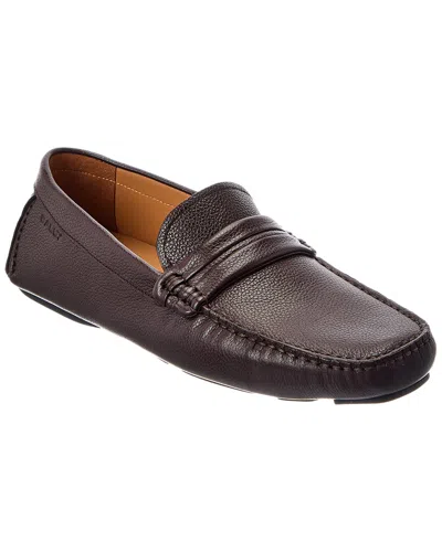 Bally Buckle Leather Loafer In Multi