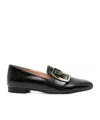 Bally Black Leather Loafers In Black
