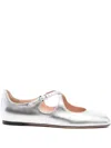 Bally Buckle-strap Leather Ballet Flats In White