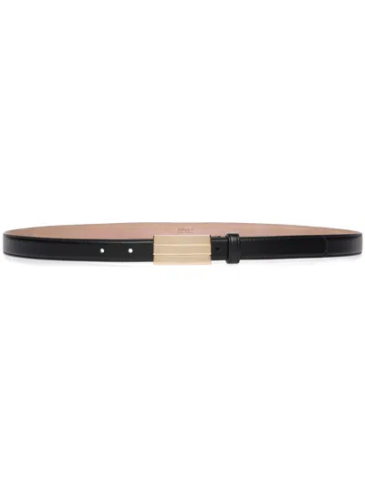 Bally Buckled Leather Belt In Black