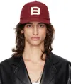 Bally Burgundy Baseball Cap In Andorra 50