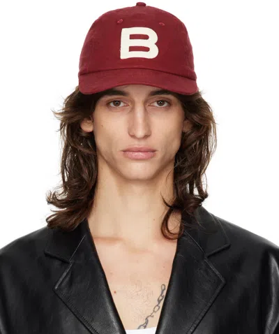 Bally Burgundy Baseball Cap In Andorra 50