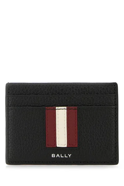 BALLY BALLY BLACK LEATHER CARD HOLDER