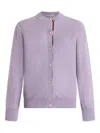 Bally Button-fastening Wool Cardigan In Purple