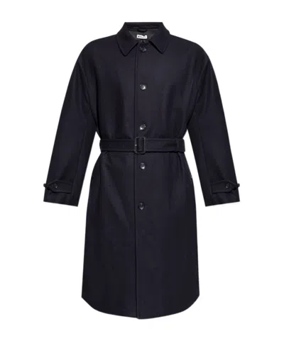 BALLY BALLY BUTTON-UP BELTED COAT