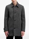 Bally Buttoned Coat In Gray