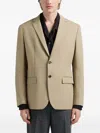 Bally Buttoned Cotton Blazer In Neutral