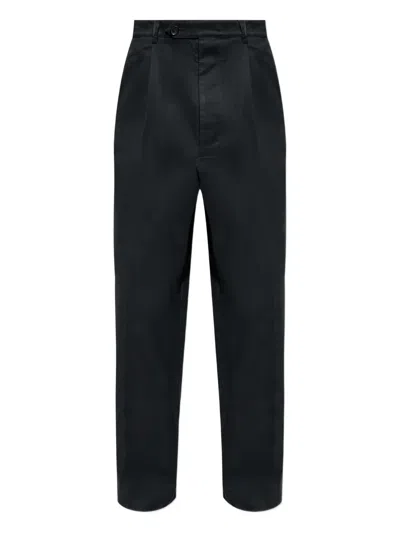 Bally Buttoned Cotton Pants In Black