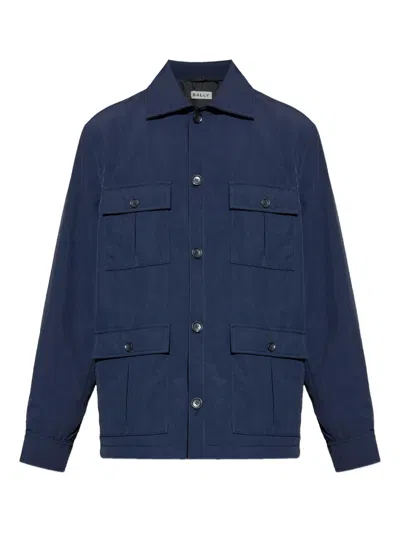 Bally Buttoned Pocket Jacket In Blue