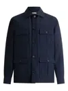Bally Buttoned Pocket Overshirt In Blue