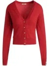 Bally Buttoned V-neck Cardigan In Red