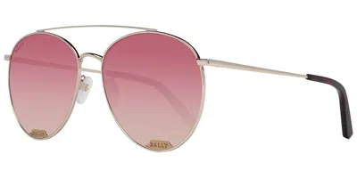 Bally By0016d Vestibilità Orientale 28t Occhiali Da Sole Rose-oro Per Donna In Transparent