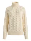 Bally Cable-knit Turtleneck Sweater In Brown