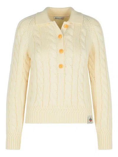 BALLY CABLE-KNIT WOOL SWEATER
