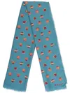 Bally Cake Scarf In Blue