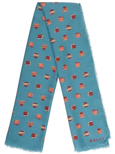Bally Cake Scarf In Blue