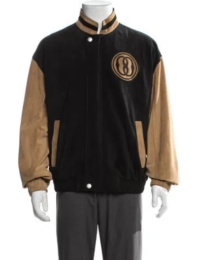 Pre-owned Bally Calf Leather Bomber Jacket In Black