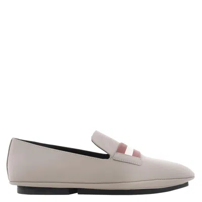 Bally Caly Leather Loafers In Neutral