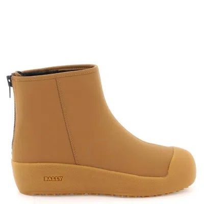 BALLY BALLY CAMEL BERNINA LEATHER ANKLE BOOTS