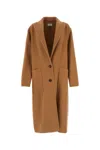 Bally Cappotto In Misto Lana Caramello Donna