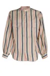 Bally Silk Shirt With Mandarin Collar And Pockets In It000