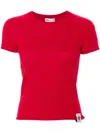 Bally Crew Neck Knitted Top In Candy Red