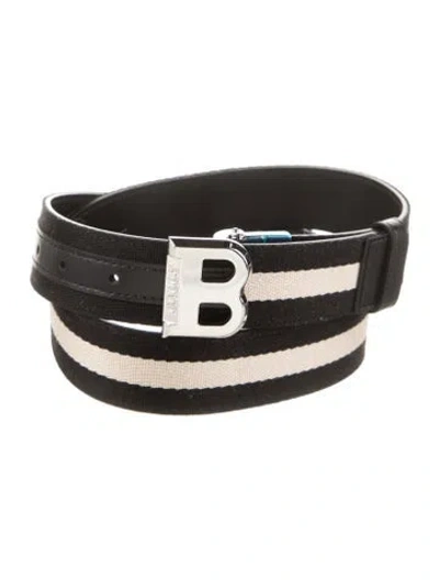 Pre-owned Bally Canvas Belt Kit In Black
